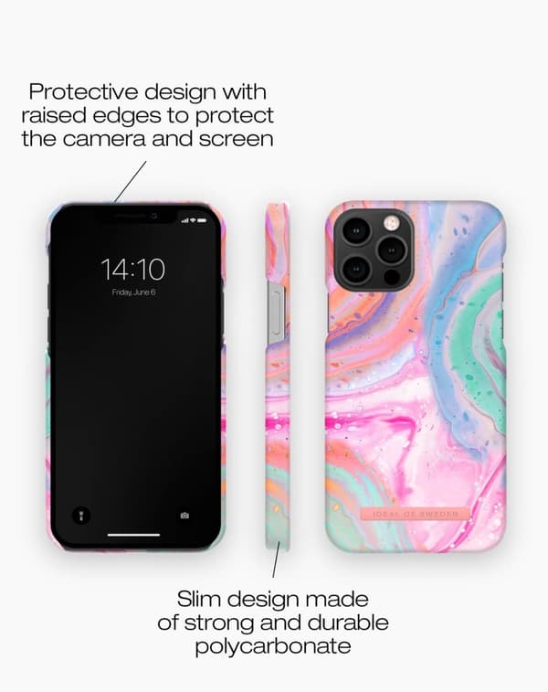Printed Case MagSafe iPhone 12 / 12 Pro Pastel Marble