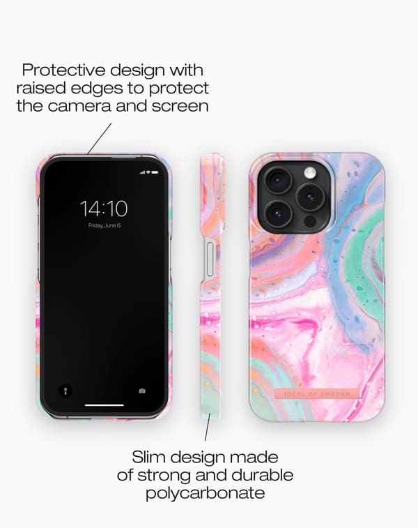 Printed Case MagSafe iPhone 15 Pro Pastel Marble
