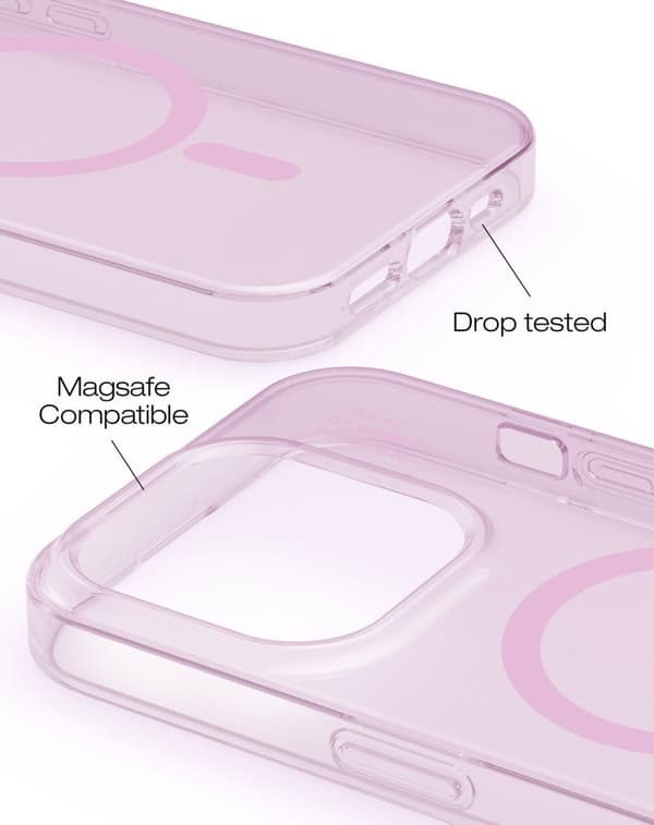 Clear Case MagSafe iPhone 15 Pro Max Light Pink