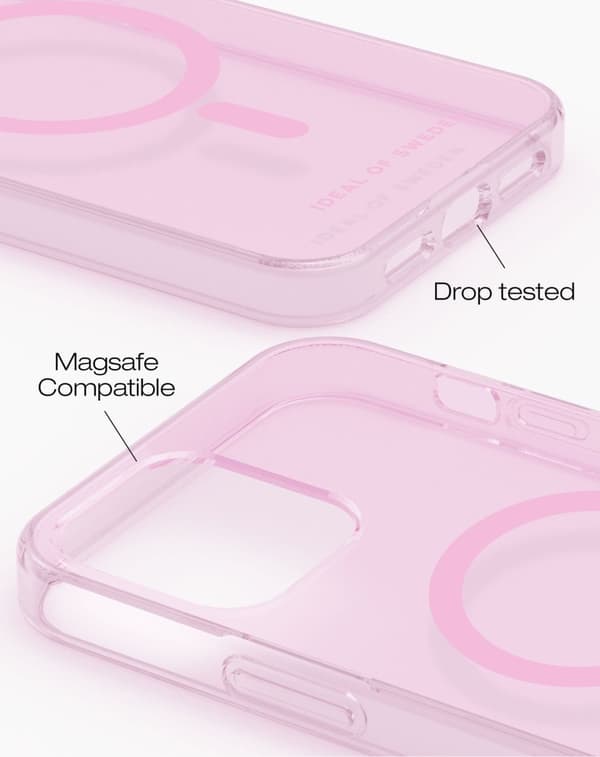 Clear Case MagSafe iPhone 12 / 12 Pro Light Pink