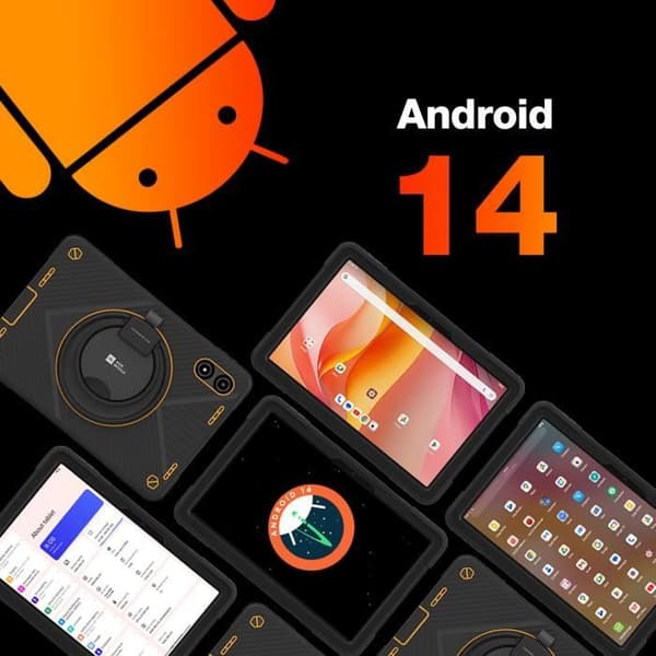 AGM PAD P2 Active Unbreakable Android 14 Tablet (2024), Touch Tablet med fodral, 360° roterande stativ, Axelrem, 16 + 256 G