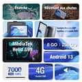 Miniatyrbild 3 av 4: AGM PAD P1 Touch Tablet, Android 13 vattentät surfplatta 10,36 tum, 8GB+256GB/2TB, Helio G99, 4G LTE med skyddsöverdrag