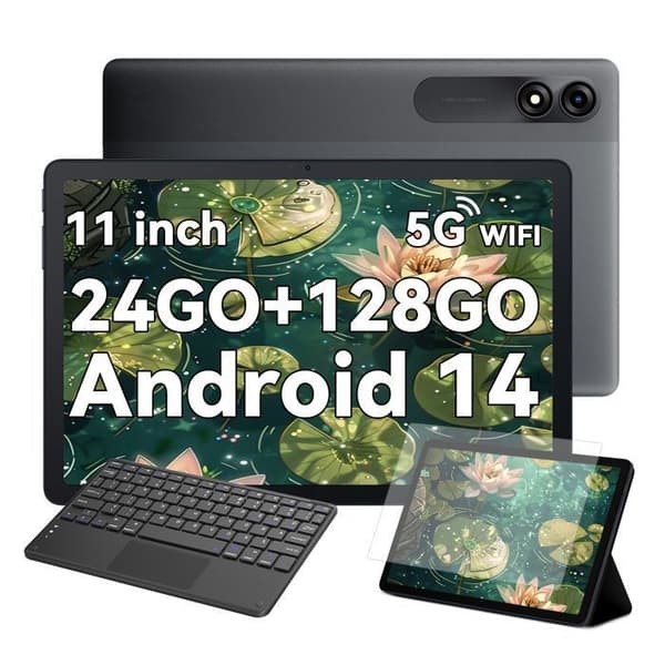 Blackview Tab 90 Touch Tablet 10,92" 1080P FHD Android 14 RAM 24GB ROM 128GB/SD 1TB 8200mAh (10W) Dual SIM Grå Med K1-tangentbord