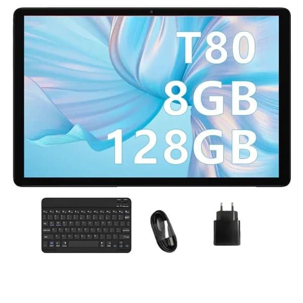 Android-uppkopplad surfplatta, 10,1 tum HD-skärm, 8 GB RAM, 128 GB lagring,adKB adKB