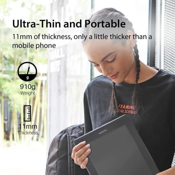 Huion KAMVAS Pro 13 Grafisk Tablet med HD-skärm 13,3" med 4 genvägar och 1 pekbar, kompatibel med Mac och Windows