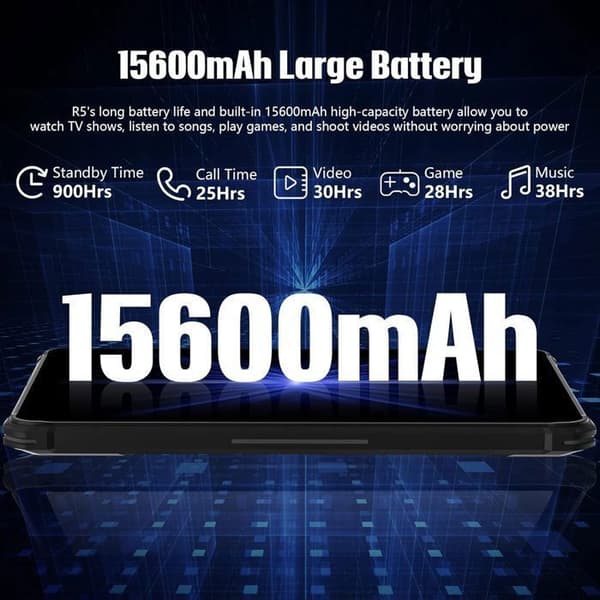 Okrossbar surfplatta - HOTWAV R5 - Android 12 - 15600mAh - 4GB+64GB 16MP+16MP Dual SIM 4G Ip68 Vattentät - Grå