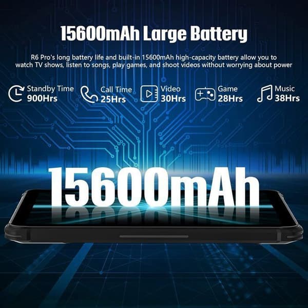 Okrossbar surfplatta - HOTWAV R6 Pro - Android 12 - 15600mAh - 8GB+128GB 16MP Dual SIM 4G Ip68 Vattentät
