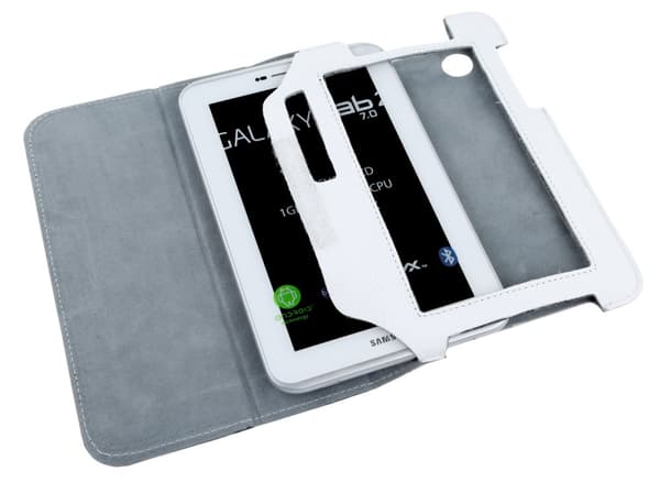Vitt fodral dedikerat till Samsung Galaxy Tab P3100