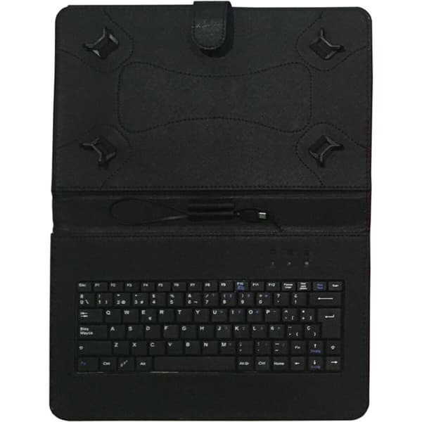 Fodral till Läsplatta Talius CV-3006 Svart Qwerty Spanska