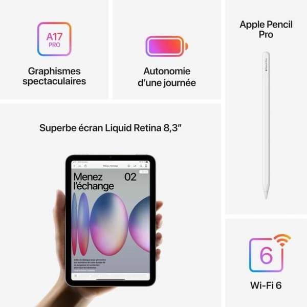 Läsplatta Apple iPad mini 8,3" 256 GB Blå