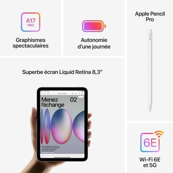 Läsplatta Apple iPad mini 8,3" 128 GB Grå