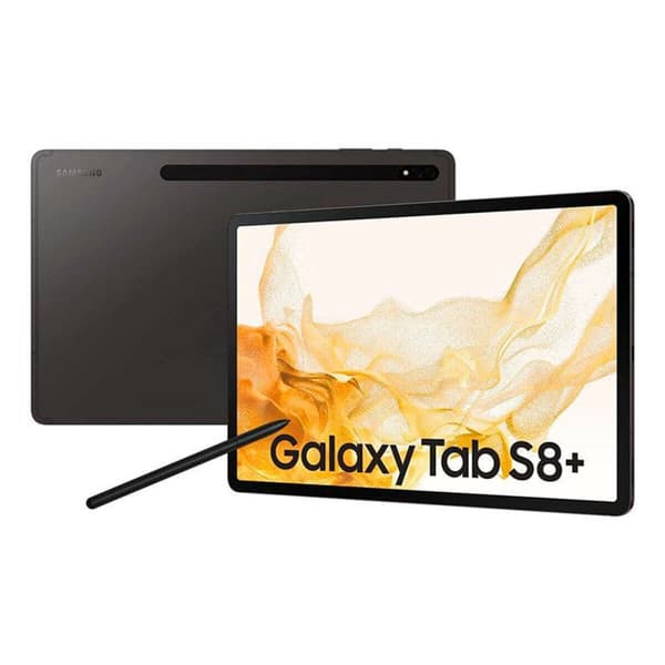 Läsplatta Samsung Galaxy Tab S8+ SM8450 8GB 128GB SSD Qualcomm Snapdragon 8 Gen 1 8 GB RAM 128 GB Svart Stål 12.4" grafit