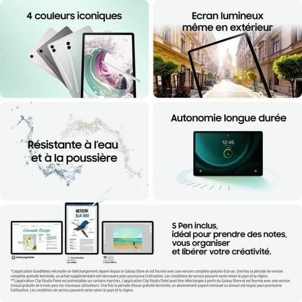 Läsplatta Samsung Galaxy Tab S9 FE+ 8 GB RAM 128 GB Grön