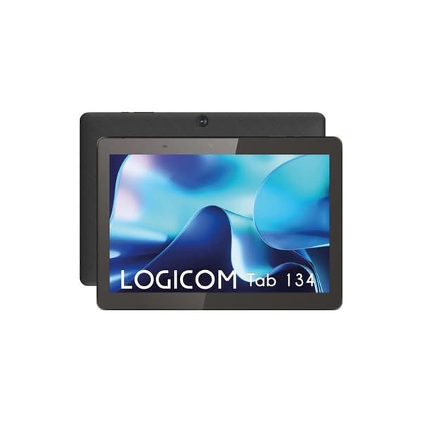 Logicom - Tab 134 surfplatta - 10,1" HD-skärm - 64 GB ROM - 4 GB RAM - Android 13 - 5000 mAh batteri - Bluetooth V5.0 - Svart