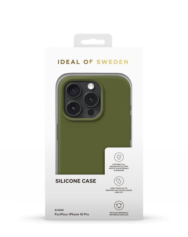 Silicone Case iPhone 15 Pro Khaki