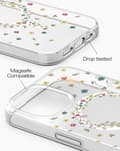 Pikkukuva 3 / 4: Clear Case MagSafe iPhone 13 / 14 / 15 / 16e Petite Floral