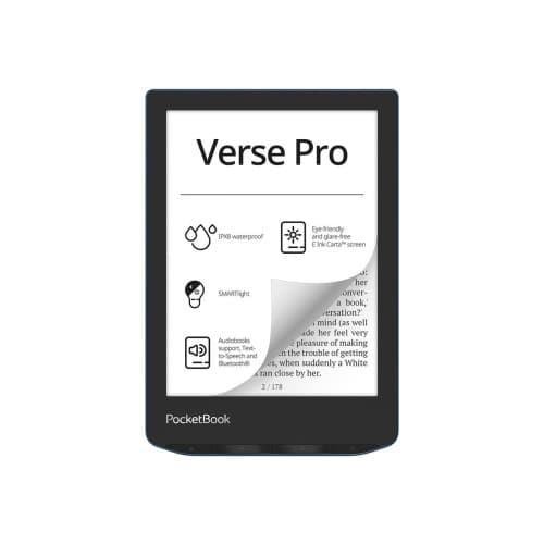 PocketBook Verse PRO - eBook-läsare - Linux 3.10.65 - 16 GB - 6" Svart, Blå