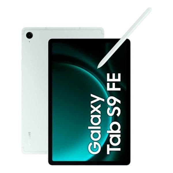 Samsung Galaxy Tab S9 FE En vacker färgdesign The art of tomar notes En magisk S Pen medföljer som standard. Skriv, haha Grön