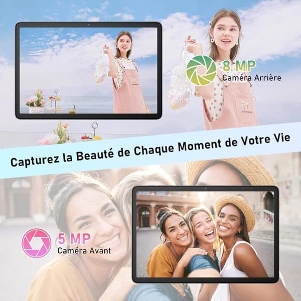 Blackview Tab 60 WiFi Tablet 10,1" HD+ IPS Android 14 WiFi 6, Bluetooth 5.3, 12GB+128GB/SD 1TB WPS PC Mode Blå Med K1-tangentbord