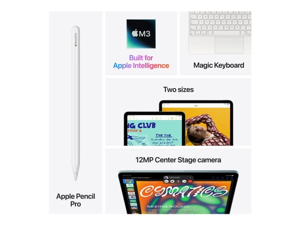 Apple 11-inch iPad Air M3 Wi-Fi + Cellular - Surfplatta - 512 GB - 11" IPS (2360 x 1640) - 3G, 4G, 5G - rymdgrå Grå