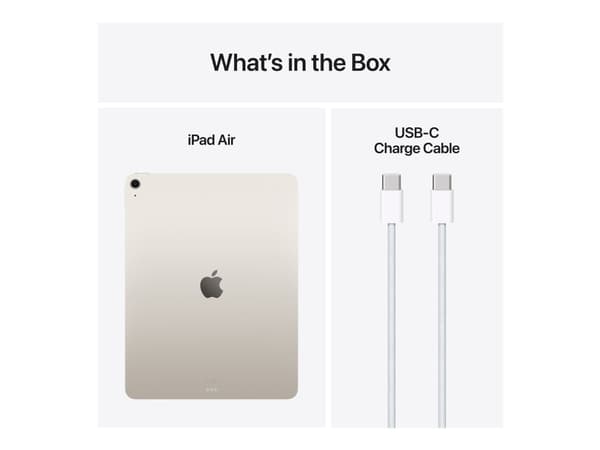 Apple 13-inch iPad Air M3 Wi-Fi - Surfplatta - 128 GB - 13" IPS (2732 x 2048) - starlight