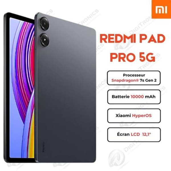 Tablet-Redmi Pad Pro 5G Graphite Grey 6 GB + 128 GB Grå