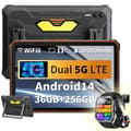 Miniatyrbild 1 av 6: Blackview Active 10 Pro Touchsurfplatta 11" Android 14,50MP+20MP, 36+256Go/SD 2To, 30000mAh(55W) Orange Med W60 Klocka Svart