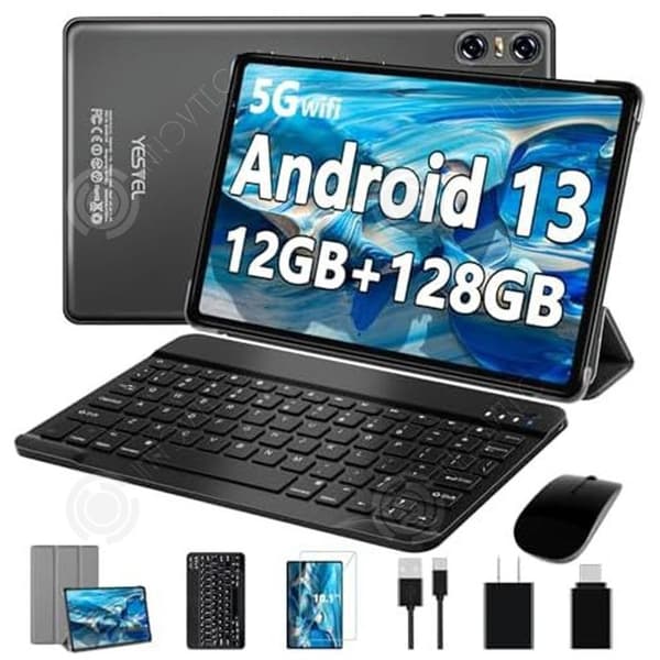 INN Touch Tablet 10,1 tum 19GB+128GB Octa-Core 5G Wifi Type-C 8000mAh med tangentbord Mus Hörlurar Användning på kontor och maj