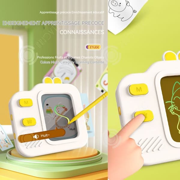 INN Talking Flash Cards Utbildningskort för barn i åldrarna 4-6 med 120 ordkort med LCD-ögonskyddsskärm