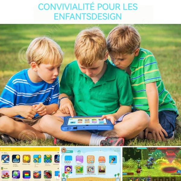 INN Tablet 7 tum Android 11 2GB RAM 16GB ROM 0.3MP+2MP Kamera Bluetooth 2.3 Quad Core Kids Tablet Tac Tablet