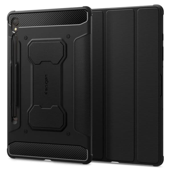 Spigen Touchscreen Tablet - ACS06540 - Rugged Armor Pro Fodral kompatibel med Samsung Galaxy Tab S9 (2023) - Svart