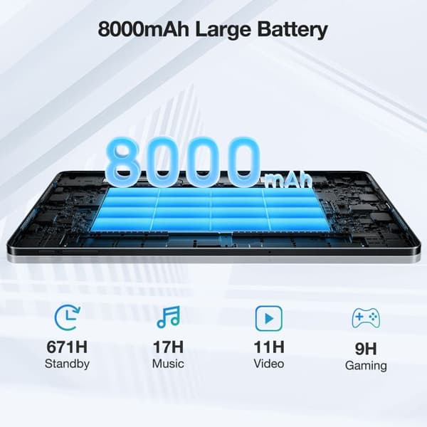 Tactile Tablet - DOOGEE - T30E - 11 inches - Android 14 - 8000mAh - 9GB RAM - 128GB ROM