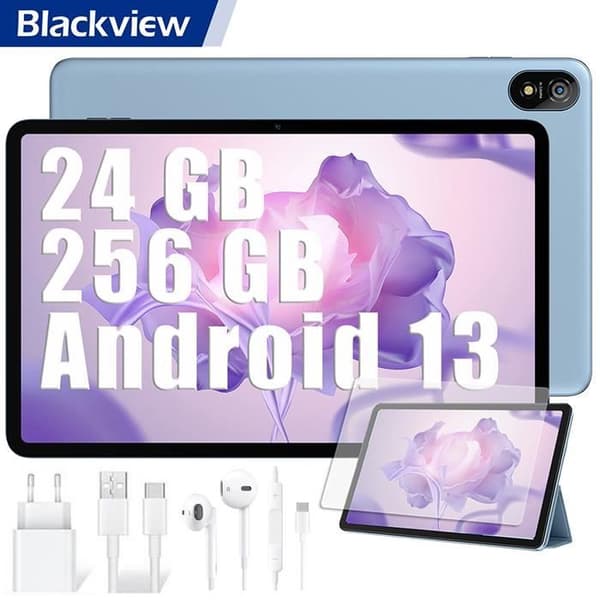 Blackview Tab 18 Touch Tablet 11,97 tum Android 13 2,4G+5G Wifi, RAM 24GB ROM 256GB-SD 1TB 8800mAh Tablet PC - Blå Blå