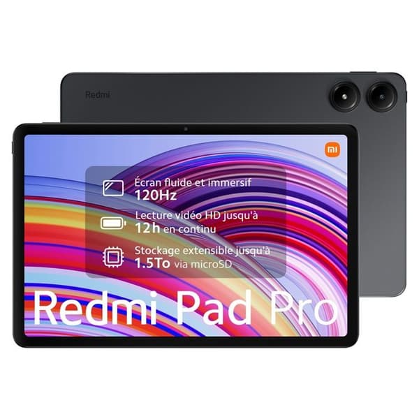 Taktile Tablet - XIAOMI - Redmi PAD Pro - 12.1" - 6 Go RAM - 128 Go ROM grafit, Grå