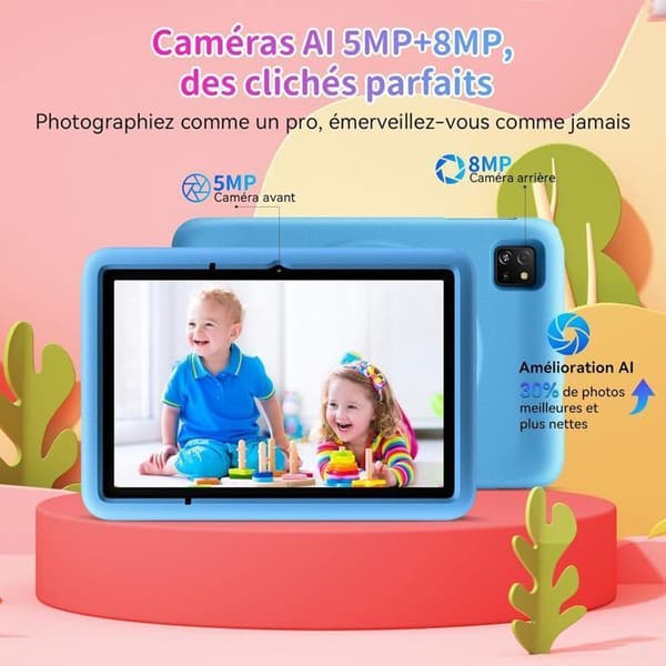 Blackview Tab A6 Kids Tablet for Children Android 14 10,1" HD+, 12GB + 128GB /SD 1TB 5100mAh Educational, Parental Control - Blue