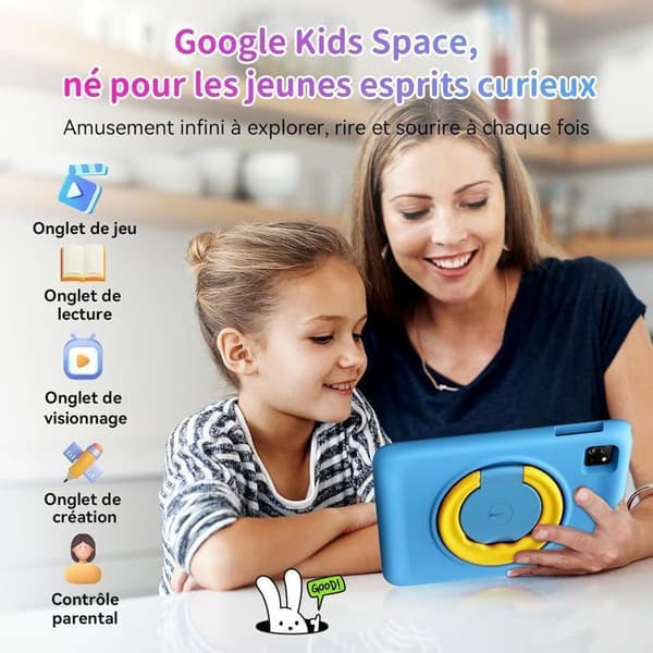 Blackview Tab A6 Kids Tablet for Children Android 14 10,1" HD+, 12GB + 128GB /SD 1TB 5100mAh Educational, Parental Control - Blue