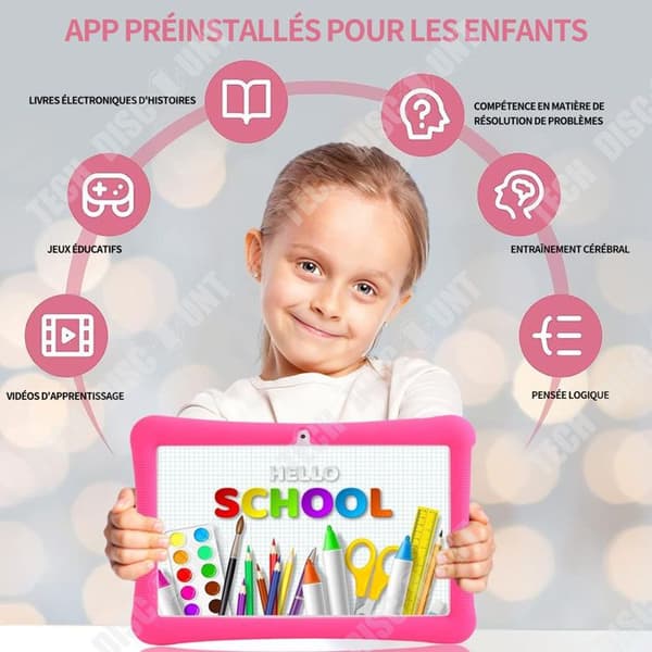 TD Kids Tablet 10 tum 6000mAh med 32GB ROM 1280 x 800P barnsurfplatta med förinstallerade appar föräldrakontroll