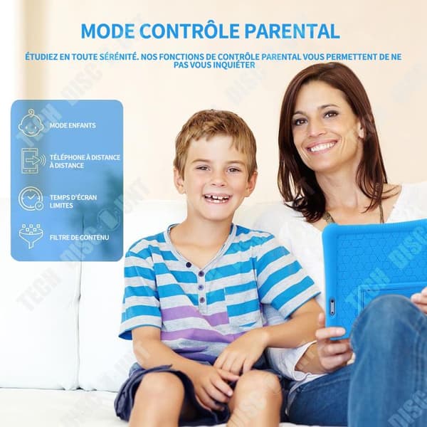 TD Kids Tablet 10 tum 6000mAh med 64GB ROM 1280 x 800P barnsurfplatta med förinstallerade appar föräldrakontroll