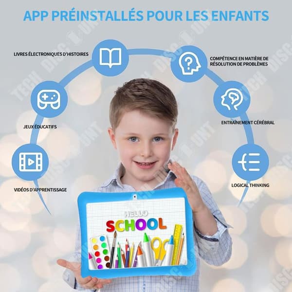 TD Kids Tablet 10 tum 6000mAh med 64GB ROM 1280 x 800P barnsurfplatta med förinstallerade appar föräldrakontroll