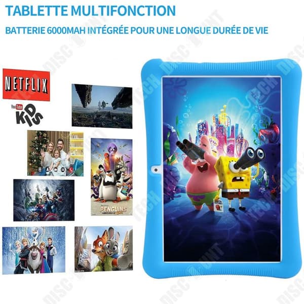 TD Kids Tablet 10 tum 6000mAh med 64GB ROM 1280 x 800P barnsurfplatta med förinstallerade appar föräldrakontroll