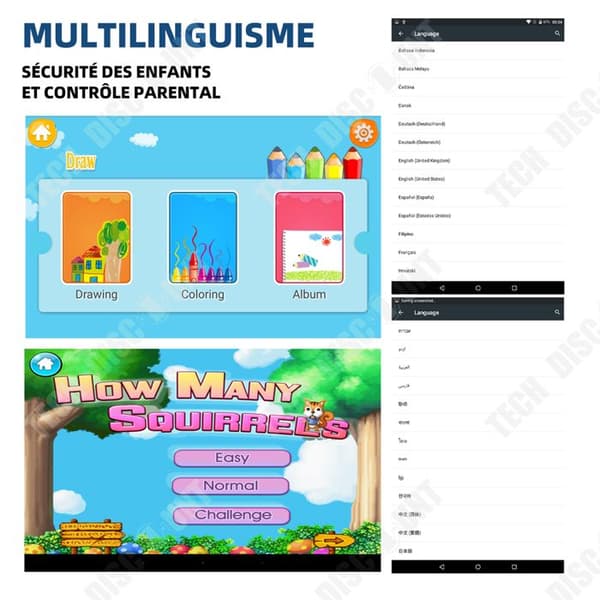 TD Kids Tablet 8 tum 3000mAh med 32GB ROM 1280 x 800P barnsurfplatta med förinstallerade appar föräldrakontroll