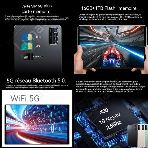 10,1 tumstablett 16 GB 1280x800 skärmupplösning 4000 mah bluetooth 5,0 flerspråkigt stöd dubbla SIM-kort