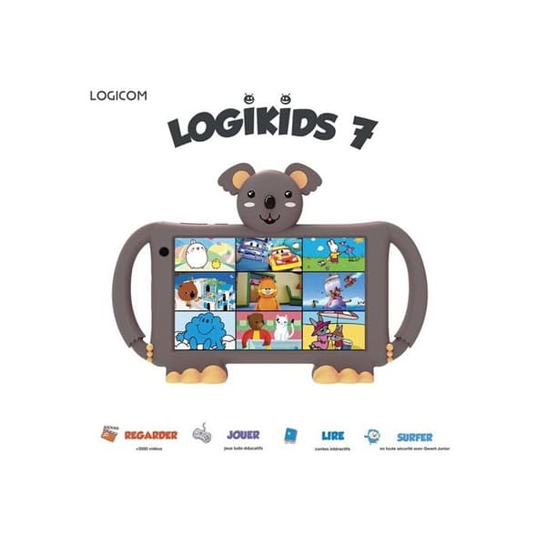 Pedagogisk Taktile Surfplatta - LOGICOM - LOGIKIDS 7 - 7" Skärm - 3000 mAh Batteri - Föräldrakontroll