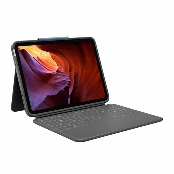 Fodral för iPad + Tangentbord Logitech 920-011203 Qwerty Spanska Grå Grafit QWERTY