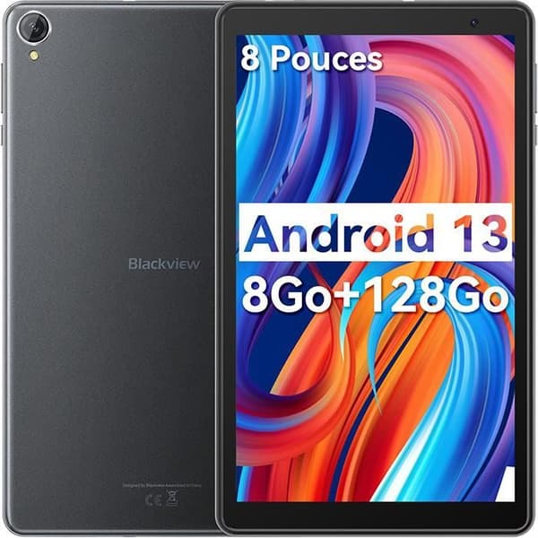 Blackview Tab 50 WiFi Touch Tablet 8 tum HD 8GB+128GB-SD 1TB 5580mAh WiFi 6 Tablet PC Android 13 - Grå