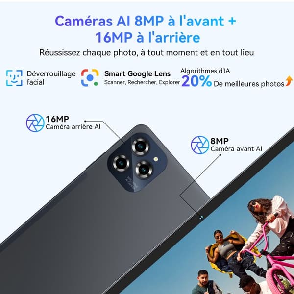 Tablett Tactile TABWEE W90 11" FHD, 1920*1200, RAM 24Go ROM 256Go-SD 2To, Kameror Al 8MP + 16MP, Android 15, 8000 mAh, WiFi 6