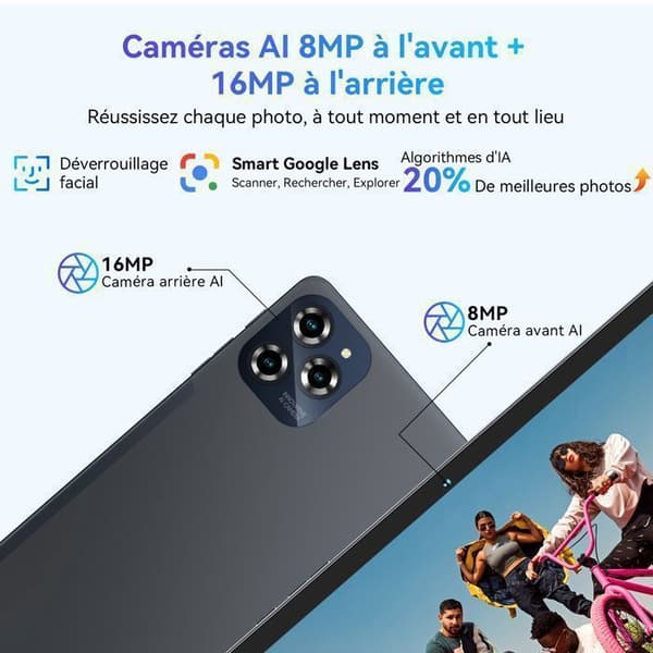 Tablett Tactile TABWEE W90 11" FHD, RAM 24Go ROM 256Go-SD 2To, Kameror Al 8MP + 16MP, Android 15, 8000 mAh, WiFi 6, NETFLIX