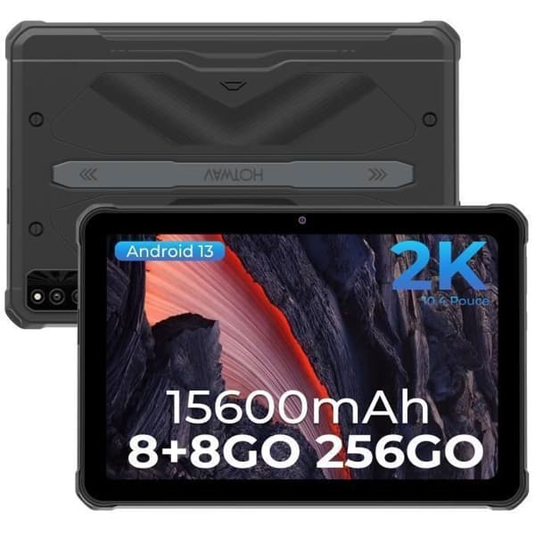 Robust Tablet HOTWAV R6 Ultra - Grå - 10,4" FHD+ - 8GB + 256GB - Android 13