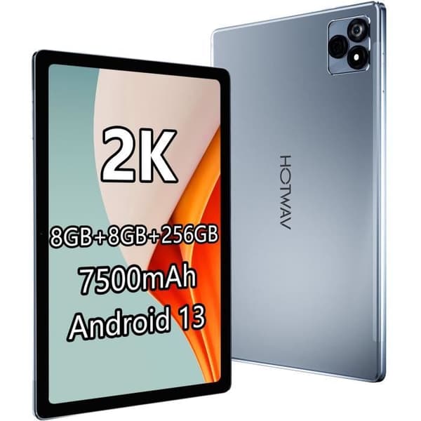 Tablet - HOTWAV Pad 8 10.4 '' Skärm 2K 8GB+256GB 7500mAh Android 13 Octa Core 4G Dual SIM/GPS/WIFI - Grå