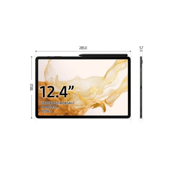 Samsung Galaxy Tab S8+ WiFi Surfplatta 8/128GB - Grafit(Nordisk)